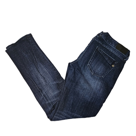 Express Zelda Dark Wash Denim Distressed Skinny Jeans Size‎ 2 Short Women's - Picture 1 of 13